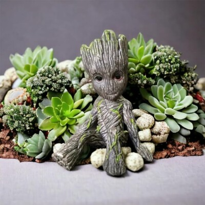 #ad Miniature Fairy Garden Sitting Groot Figurine PVC Statue Groot in for Kids Home $7.95