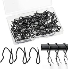 Metal Curtain Hooks 60Pcs Drapery Hooks Pins for Curtains Stainless Steel Cur...