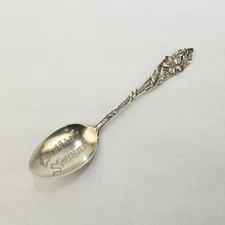 Mechanics Co. Colorado Springs Columbine Sterling Silver Souvenir Spoon - SL .
