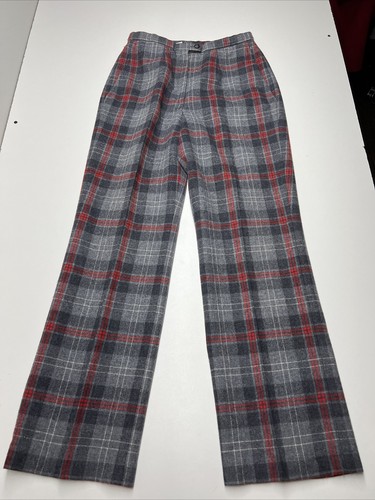 Plaid Lined 100% Virgin Wool Pants 