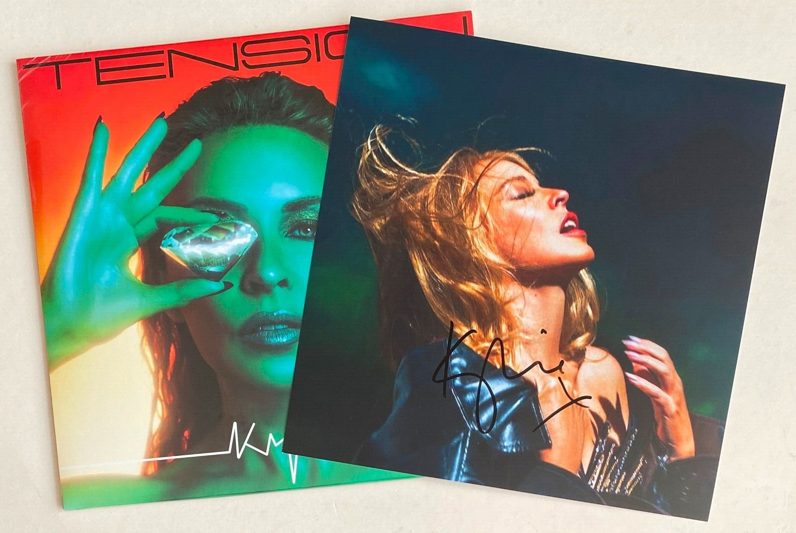 KYLIE MINOGUE * TENSION * 11 TRK BLACK VINYL LP w/ EXCLUSIVE SIGNED PRINT * BN&M