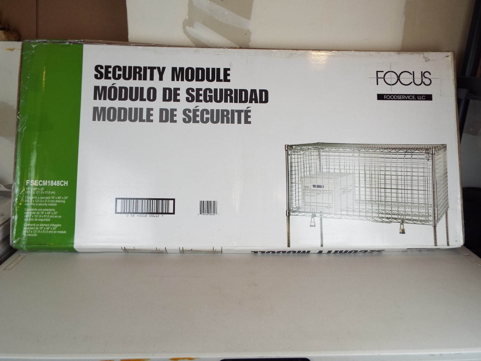 Security Cage Module NEW Focus Foodservice FSECM1848CH Chromate Security Cage Module 18 x 48 ...