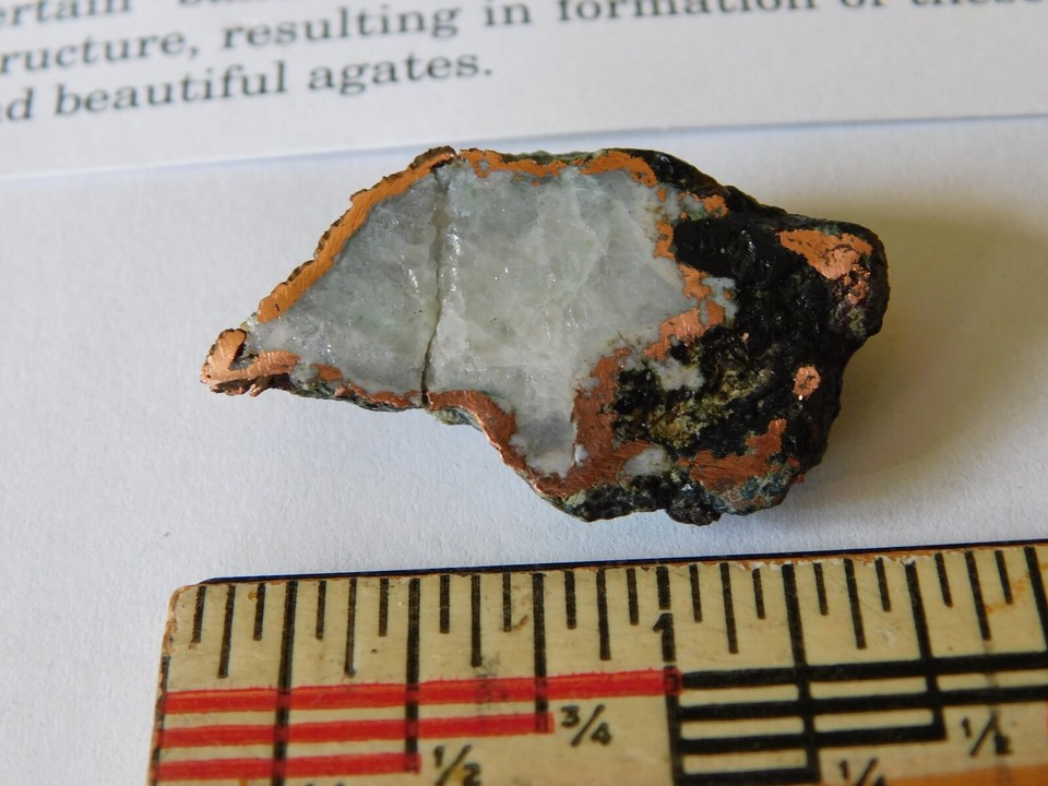 Rare Copper Replacement Agate Keweenaw Peninsula Michigan Copper