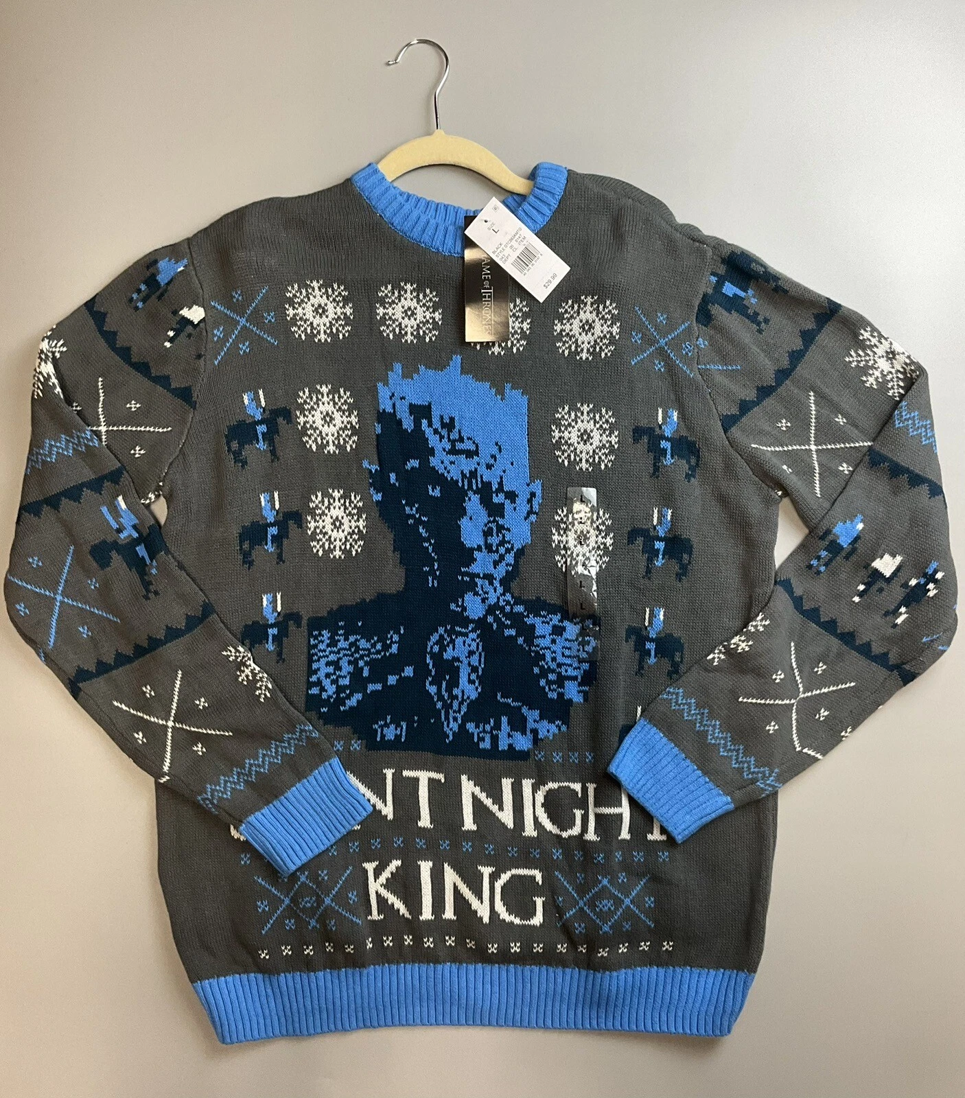 Game of Thrones Ugly Christmas Sweater Silent Night King NWT Size L