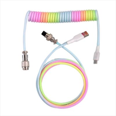 Mechanisches Tastaturkabel Tastaturen Draht Tastatur Spiralkabel Typ C USB Kabel