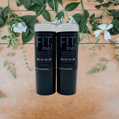 Maybelline Fit Me! Shine Free Balance  + Powder Foundation Stick-110 Porcelain