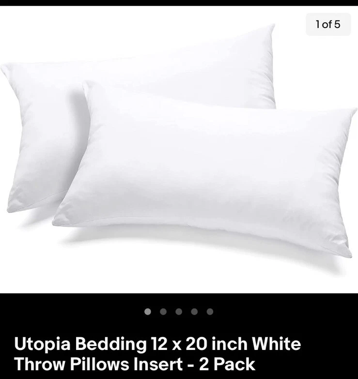 Utopia Bedding Throw Pillows Insert (Pack of 8, White) - 18 x 18 Inches