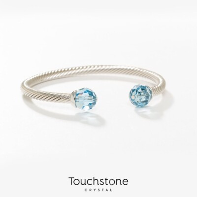BNIB Touchstone Crystal With a Twist cuff bracelet in blue aqua reg $80