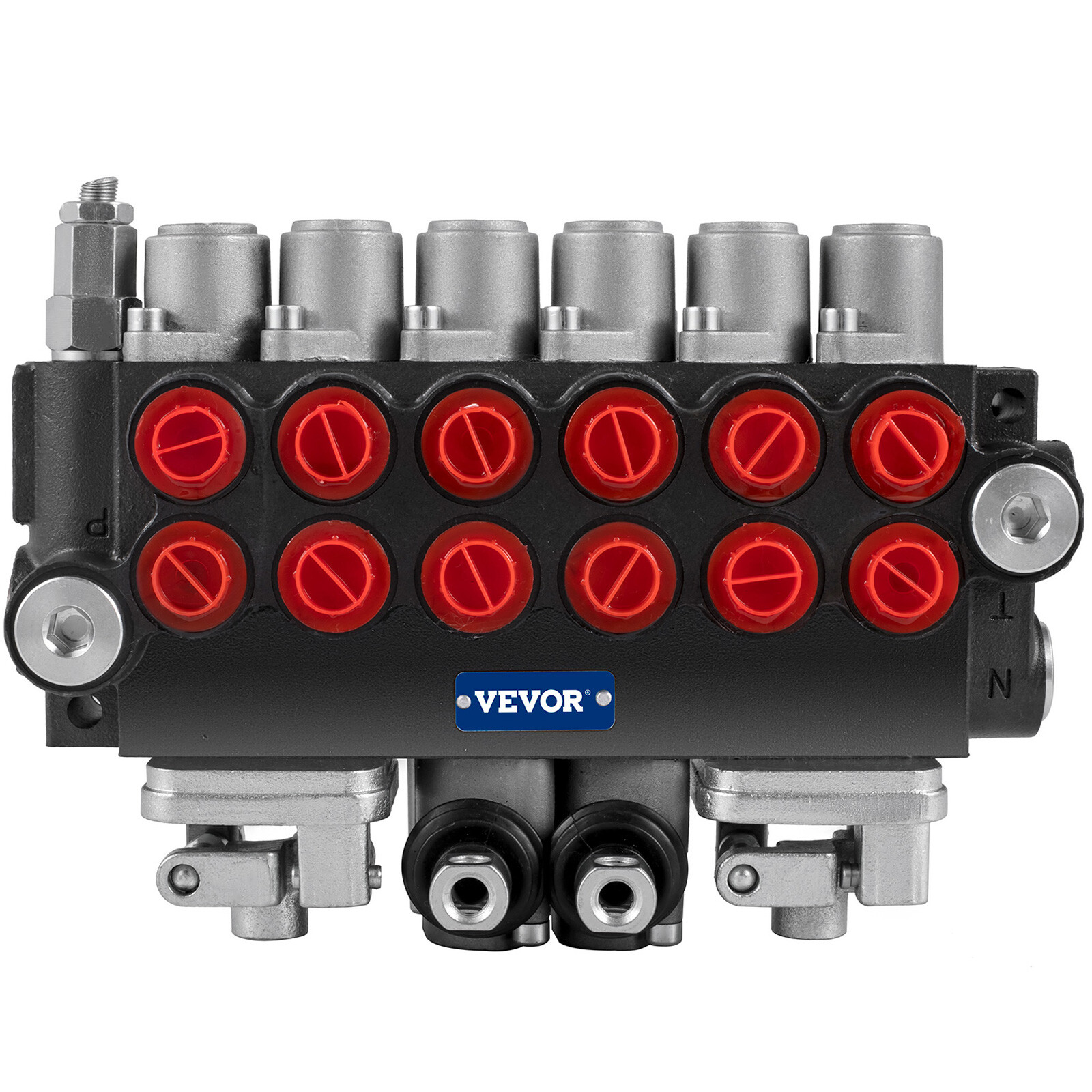 6 Spool 11 GPM Hydraulic Backhoe Directional Control Valve W/Joysticks G1/2 Port