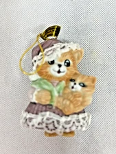 LN Vintage Jasco Caring Critter Chimers BELL Mama Cat Baby Kitten Christmas Tree