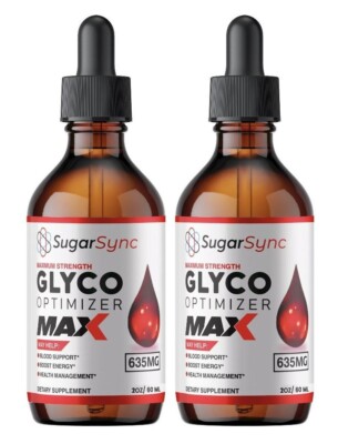 Sugar Sync Glyco Drops, SugarSync Optimizer Max Strength Supplement (2 Pack)