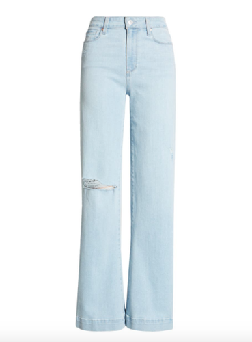 NWT $239 Paige Leenah Ripped High Waist 