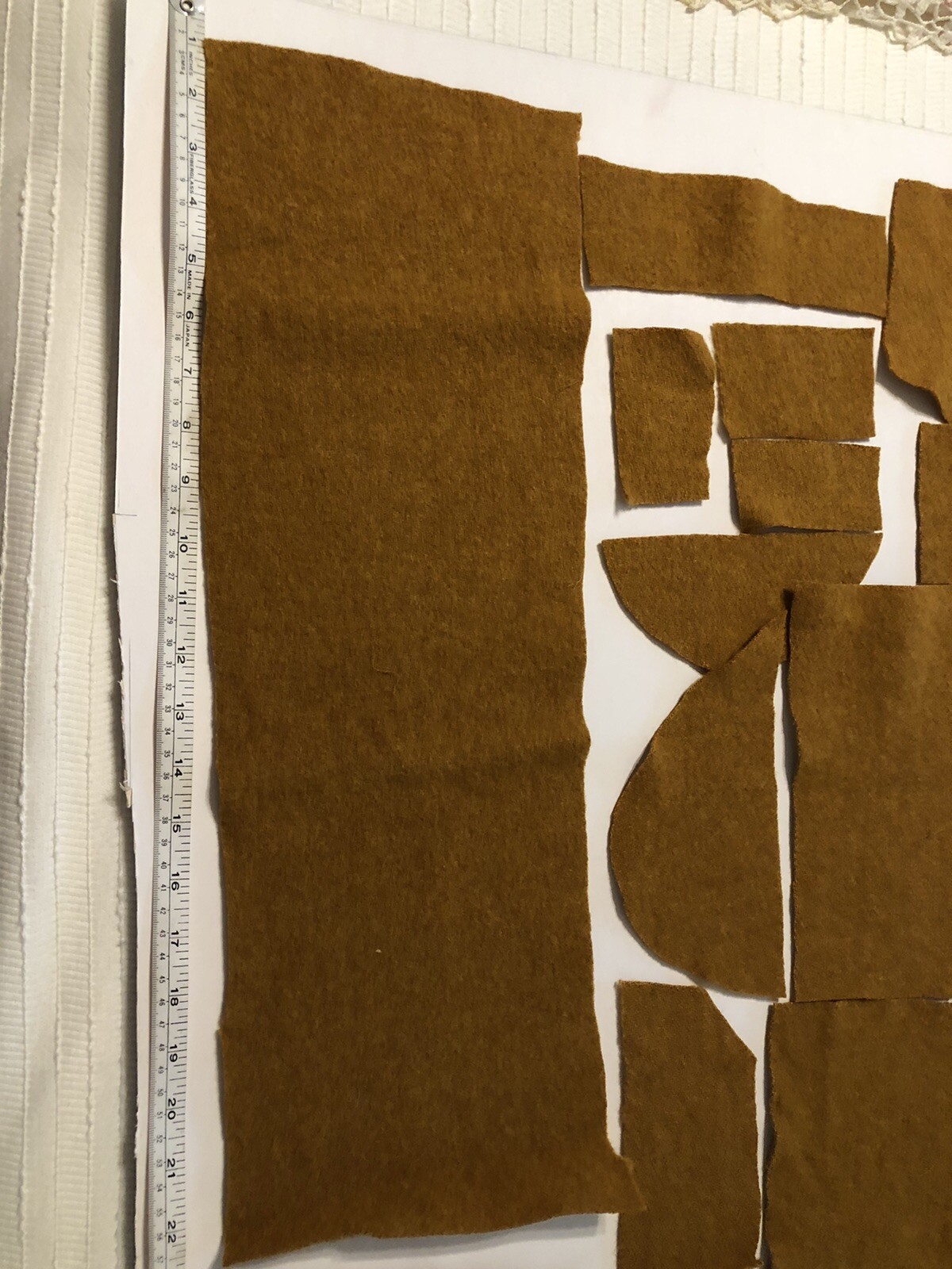 100% Wool Bundle Burnt Orange for Applique,Rug Hooking ,Other Wool Crafts 8 Oz.