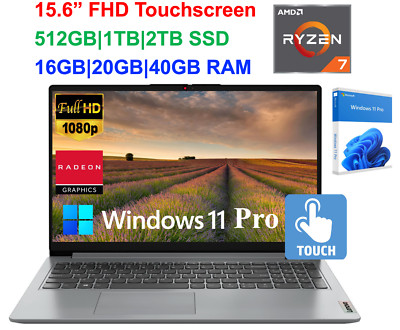 2024 Lenovo IdeaPad Laptop 15 FHD Touch Ryzen 7 Upto 40GB RAM&2TB SSD Win 11 Pro