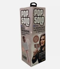 New Pop Solo Bluetooth Karaoke Microphone Rose Gold/White Smart Phone Accessory