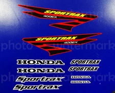 400ex Decals Stickers 10pc kit TRX Sportrax Gen 3 Black / Yellow / Red graphics