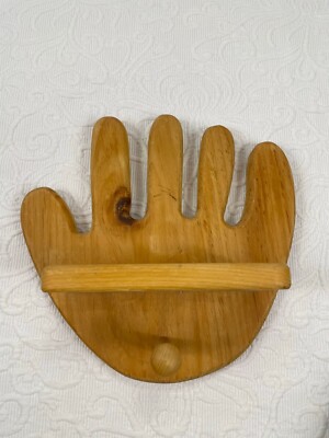 Rustic Relics Inc. Wooden Baseball Glove Coat Hanger