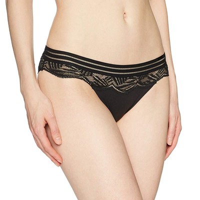 Calvin Klein Womens Perfectly Fit Sheer Lace Bikini Size-X-Small Color-Black