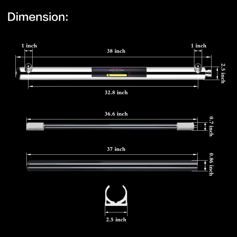 Geekpure Whole House UV Water Filter–with Extra 2 Filter+2 Quartz Sleeve-12 GPM - Image 4 of 4