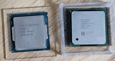 SEE PICS!! (2) Used Intel CPUs Pentium & Pentium 4 Processors