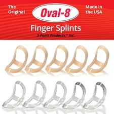 3-Point Products Oval-8 Finger Splints for Arthritis, Size 2 (Pack of 5) 
