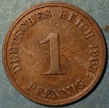 Germany 1 Pfennig 1903 Wilhelm II KM# 10