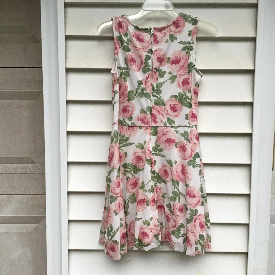 Vestido Patinador The Children's Place Niñas Talla 16 Ajuste Acampanado Floral Blanco Rosa Verde Foto 3 de 4