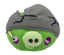 Angry Birds Plush 5" NO SOUND Corporal Pig Cracked Helmet Bad Piggies