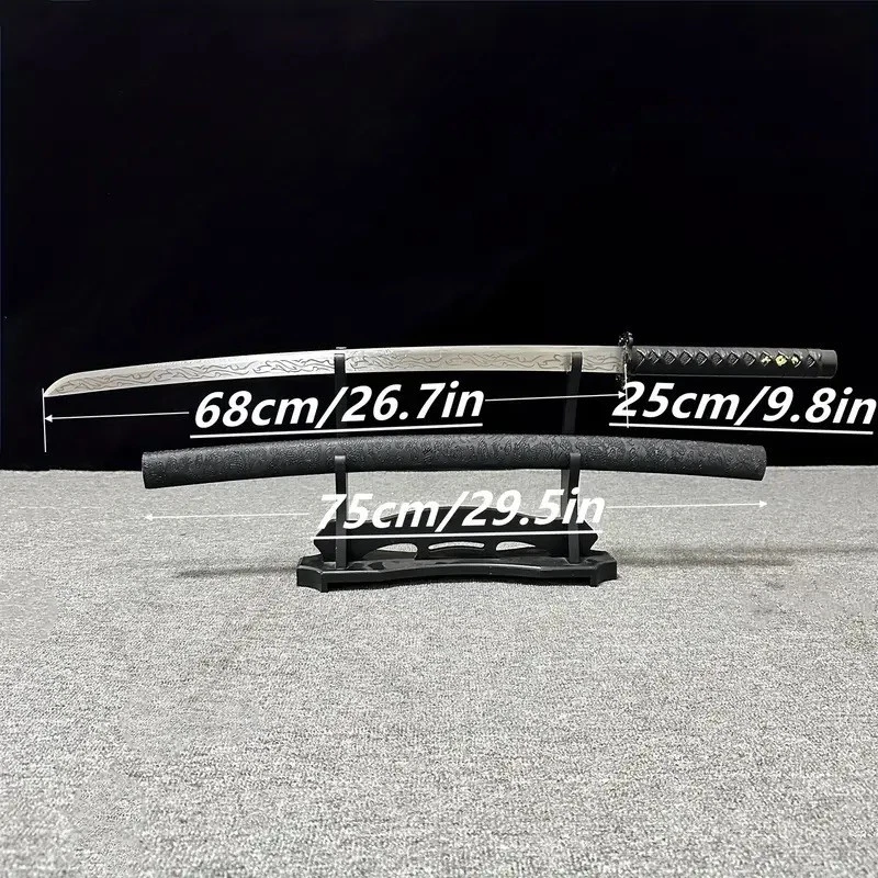 Espada Ninja Japonesa Katana Tanto Aço Dobrado Forjado com Argila Temperada - Imagem 2 de 4