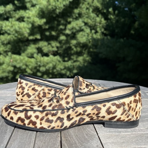 Sam Edelman Loraine Halbschuhe Damengröße 6,5 Bit Leopardenmuster Kalbshaar flache Schuhe - Bild 4 von 8
