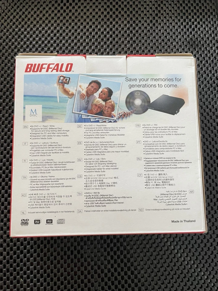 BUFFALO DVSM-PT58U2VB DVD BURNER with CyberLink Media Suite M-DISC Support - Image 2 of 2