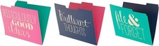 Decorative File Folders Set of 9 Gold Brilliant Thoughts Good Ideas