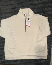 Member's Mark Women's Moisture Wicking Sandwash Quarter Zip XL cream