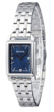 Bulova Sutton Classic Diamond Accent Stainless Steel Blue 96P245 Ladies Watch