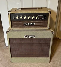 RARE USA CARVIN VINTAGE 16 TWEED TUBE MICRO HEAD GUITAR AMP & 112 CABINET L@@K