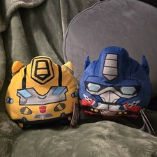 Transformers Reversible Plushies Optimus Prime  Bumblebee
