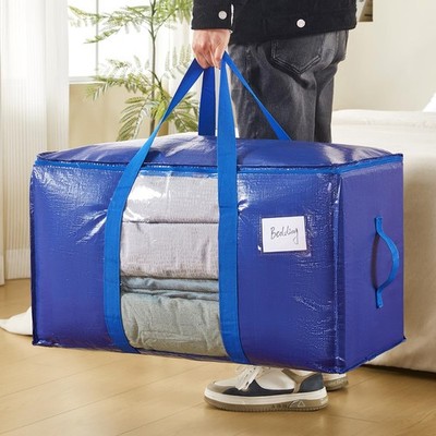 4 Pack Moving Bags Heavy Duty, Large Storage Bags with Visible Window and Zip...