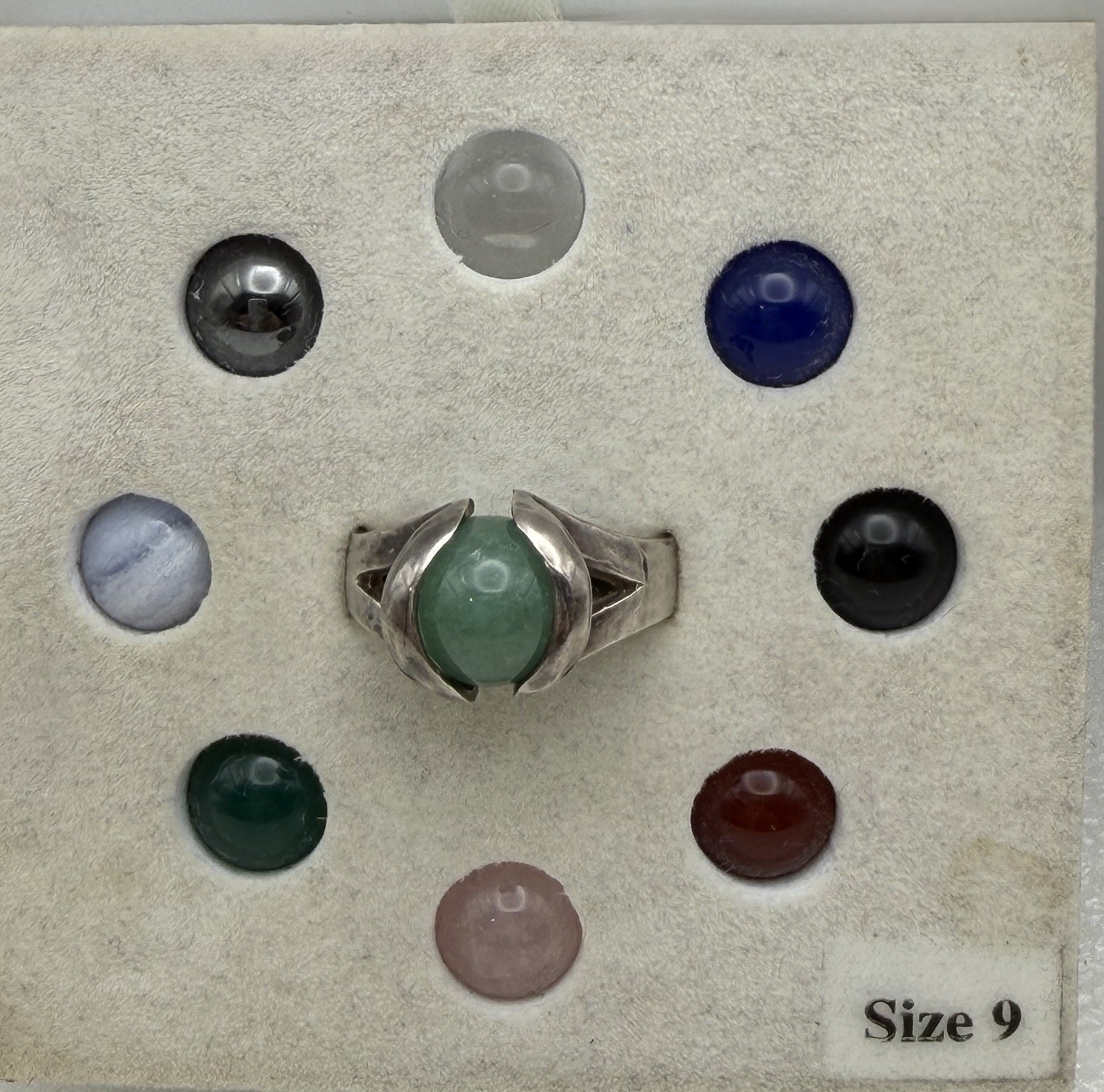 Interchangeable Sterling Silver Ring 9 Multicolor… - image 1