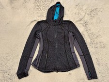 Zella Hooded Jacket Womens Small Navy Blue Hooded Full Zip Active Stretch