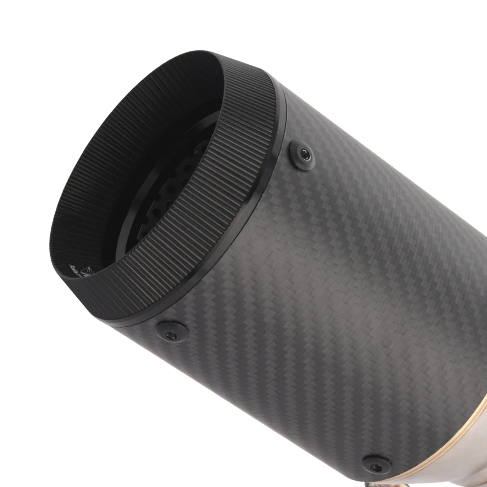 Труба глушителя выхлопные наконечники для Yamaha YZF R1 MT-10 2009-2014 среднее углеродное волокно - Изображение 4 из 4