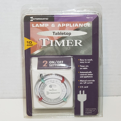 Intermatic TB211C Programmable Tabletop Lamp Appliance Timer NOS New Vtg