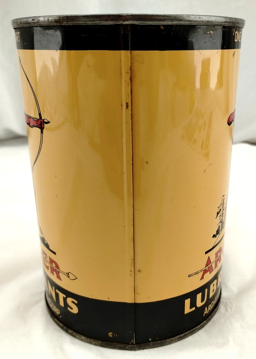 ARCHER スノーモービル・アウトボードオイル 1クォートオイル缶インディアン 1950s Vintage Archer Quart Oil Can Indian Graphic Full NOS | eBay