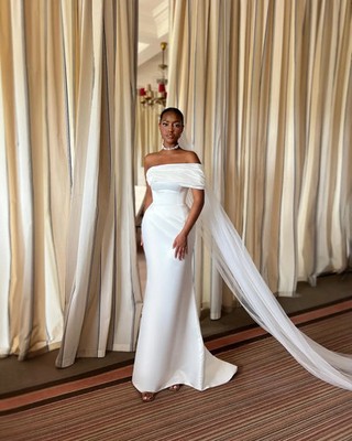 vintage one shoulder wedding dress Vague Atelier Vintage Wedding Gown | One-shoulder Silk Satin, Beaded Lace