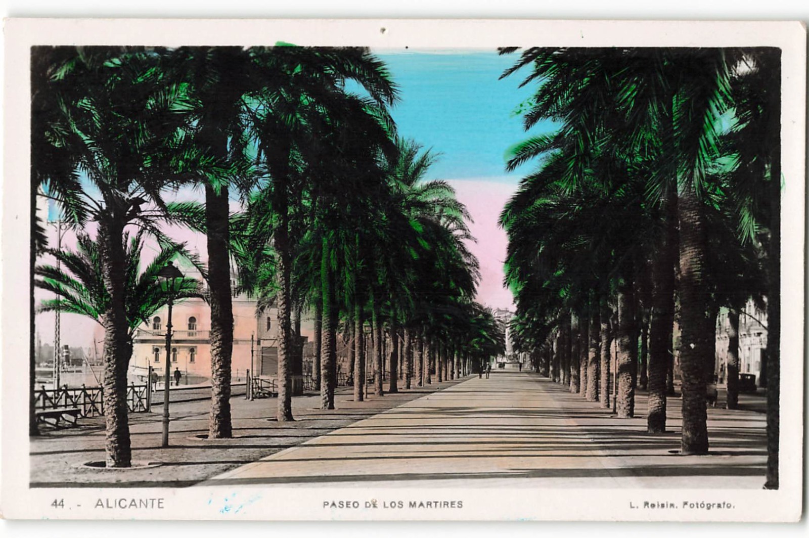 Postal de colección Paseo de los Mártires en Alicante, España CG2.