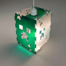 Minecraft Creeper Ghast Kids Gamer Bedroom Lightshade Lampshade Games Boys 