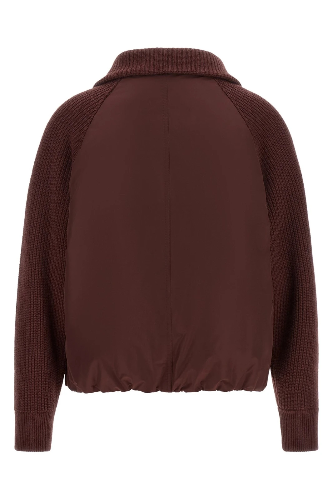 BRUNELLO CUCINELLI $6400 Taffeta Burgundy Down Jacket New & Authentic image 2