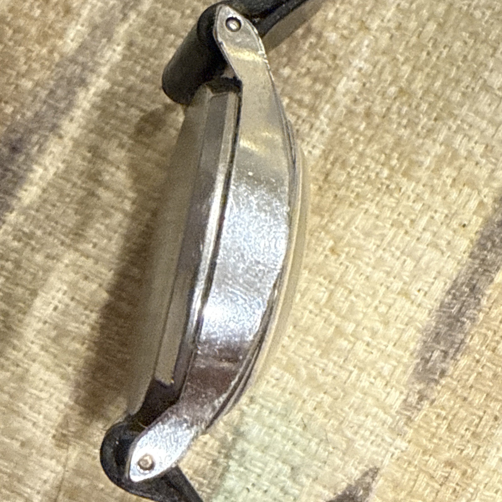 Rare Vintage Timex Watch Women Silver Tone.  Grey leather strap. Manual wind. image 5
