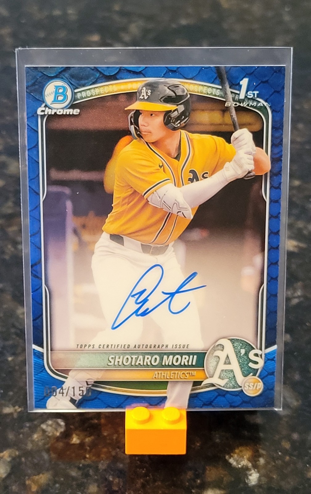 2025 Bowman Chrome - Shotaro Morii Bowman 1st Auto Blue Reptilian /150