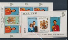 LT04775 Belize 1981 Charles & Diana wedding sheets MNH