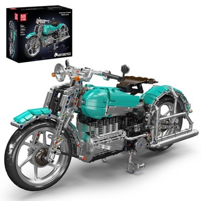 Mould King 23004 Motorrad Bausatz Auto Klemmbausteine Spielzeug (Kein Motor)